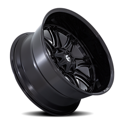 Aluminum Wheels 22X10 Darkstar FC853BE 5 On 114.3/5 On 127 Gloss Black/Milled 78.1 Bore 10 Offset Fuel Off Road Wheels