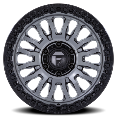 Aluminum Wheels 18X9 Rincon SBL FC857AB 5 On 127 Matte Gunmetal Gray Matte Black Lip 71.5 Bore 1 Offset Fuel Off Road Wheels