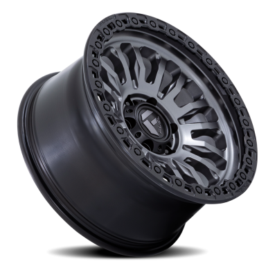 Aluminum Wheels 20X10 Rincon SBL FC857AB 5 On 127 Matte Gunmetal Gray Matte Black Lip 71.5 Bore -18 Offset Fuel Off Road Wheels