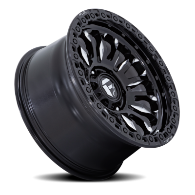 Aluminum Wheels 17X9 Rincon SBL FC857BE 5 On 127 Gloss Black Milled 71.5 Bore 1 Offset Fuel Off Road Wheels
