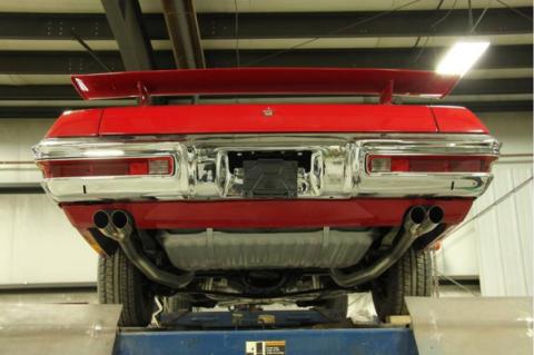 Crossmember Back w/X-Pipe Exhaust System 70-71 GTO/68-72 442 Dual Split Rear Valance Exit 2.5 in Intermediate And Tail Pipe Turbo Pro Mufflers And Hardware Incl Tip Not Incl Pypes Exhaust