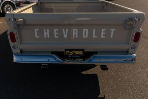 Crossmember Back W/ H-Pipe Exhaust System 63-66 GM Truck Split Rear Dual Exit 2.5 Inch Intermediate And Tailpipe Hardware Incl Turbo Pro Muffler Incl And Tip Not Incl Stainless Steel Pypes Exhaust