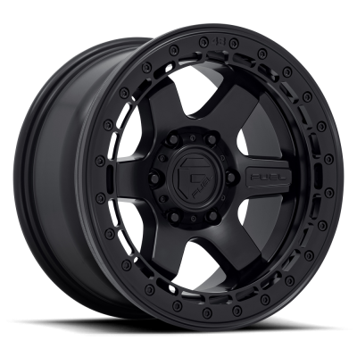 Aluminum Wheels 17X8.5 Block Beadlock D122 5 On 150 Matte Black Matte Black Ring 110.2 Bore 20 Offset 6 Spoke Fuel Off Road Wheels