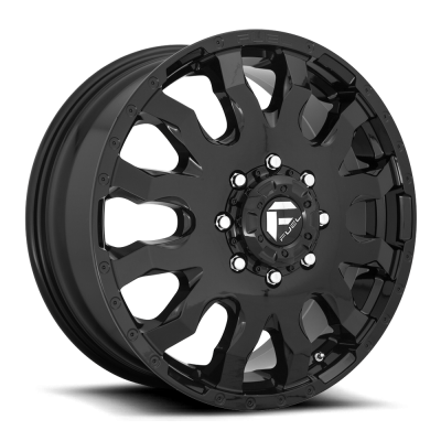 Dually Wheels 20X8.25 Blitz Dually D675 8 On 165.1 Gloss Black 121.5 Bore 105 Offset Multi Spoke Front Dually Fuel Off Road Wheels