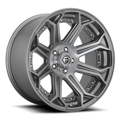 Aluminum Wheels 26X14 Siege D705 5 On 127 Brushed Gunmetal Gray Tinted Clear 71.5 Bore -75 Offset Fuel Off Road Wheels