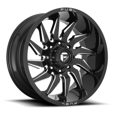Aluminum Wheels 22X12 Saber D744 5 On 127 Gloss Black Milled 71.5 Bore -44 Offset Fuel Off Road Wheels