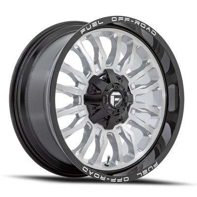 Aluminum Wheels 22X12 Arc D798 5 On 114.3/5 On 127 Silver/Brushed Face-Milled Black Lip 78.1 Bore -44 Offset Fuel Off Road Wheels