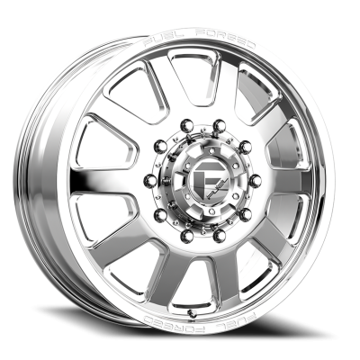 Dually Wheels 22X8.5 FF09D Dually DE09 PO 10 On 225 Polished 170.1 Bore 105 Offset Front Dually Fuel Off Road Wheels