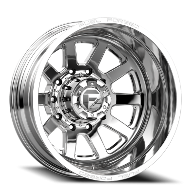 Dually Wheels 24X8.25 FF09D Dually DE09 PO 10 On 225 Polished 170.1 Bore -200 Offset Outer Dually Fuel Off Road Wheels