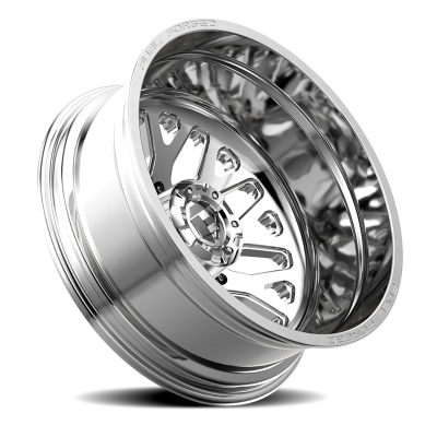 Dually Wheels 22X8.25 FF19D Dually DE19 PO 8 On 165.1 Polished 121.5 Bore -240 Offset Outer Dually Fuel Off Road Wheels