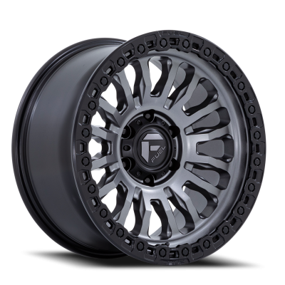 Aluminum Wheels 18X9 Rincon SBL FC857AB 5 On 127 Matte Gunmetal Gray Matte Black Lip 71.5 Bore 1 Offset Fuel Off Road Wheels