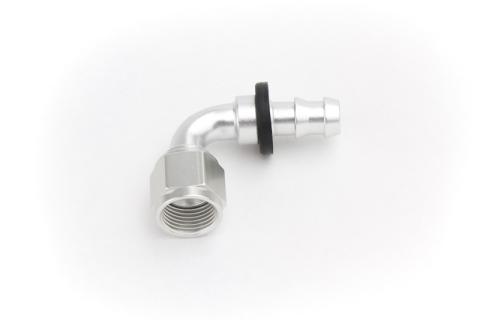 Fitting, #8 JIC 90 Degree Low Pressure Push Lock PSC Performance Steering Components