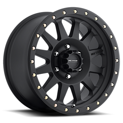 Aluminum Wheels 20x10 Double Standard MR304 Bolt Pattern 6 On 139.7 Offset -18 Lip Size 3.9 Matte Black MB Method