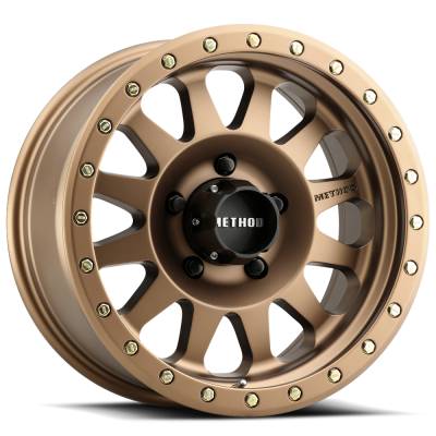 Aluminum Wheels 17x8.5 Double Standard MR304 Bolt Pattern 5 On 127 Offset 0 Lip Size 3.07 Method Bronze BRZ Method