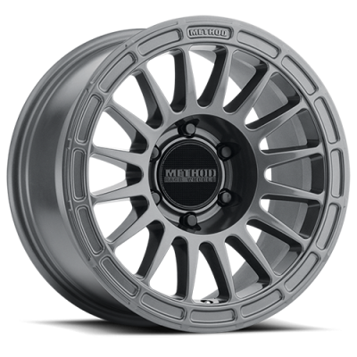 Aluminum Wheels 17x8.5 MR314 Bolt Pattern 6 On 139.7 Offset 0 Lip Size 0 Gloss Titanium GY Method