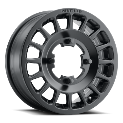 Aluminum Wheels 14x6 MR407 Bead Grip UTV Bolt Pattern 4 On 136 Offset 38 Lip Size 0 Matte Black MB Method