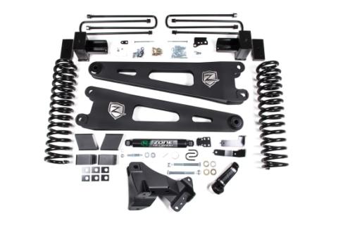 17-19 Ford F-250/350 Super Duty 4 Inch Radius Arm Lift Kit 2 Inch Rear Block Diesel 3 Leaf Main No shocks Zone Offroad