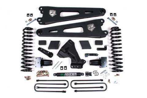 23-24 Ford F-250/F-350 Super Duty 4WD 5 Inch Radius Arm Lift Kit 3 Inch Rear Block Diesel 2 Leaf Main No Shocks Zone Offroad