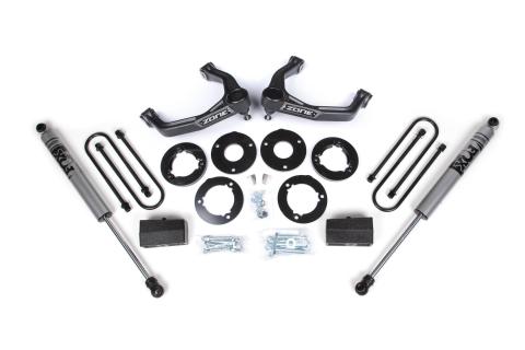 1.75 Inch Suspension Lift Kit For 2025 Silverado/Sierra 1500 4WD 1 Inch Rear Block Spacer Front Fox 2.0 Adventure Series Rear Shock Zone Offroad
