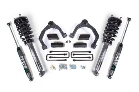 19-24 Chevrolet Silverado 1500 - GMC Sierra 1500 4WD 3.5 Inch Adventure Series Lift Kit, 2 Inch Rear Lift, Block - Nitro Loaded Struts, Nitro Shocks Zone Offroad