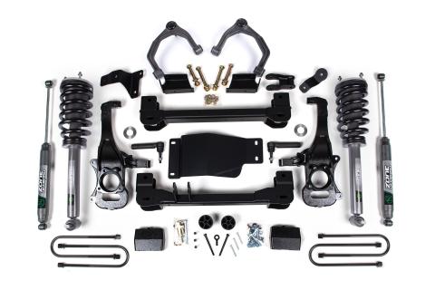 25-26 Chevrolet Silverado 1500 - GMC Sierra 1500 4WD 4 Inch Suspension Lift Kit, 3 Inch Rear Lift, Block - Nitro Loaded Struts, Nitro Shocks Zone Offroad