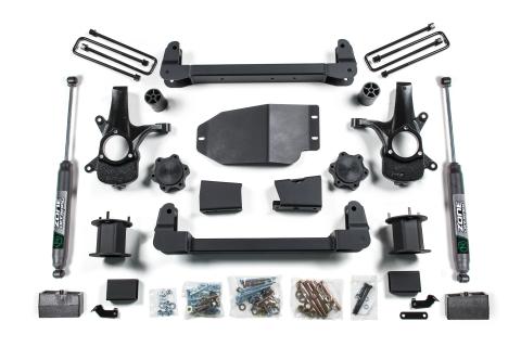 07-13 Chevrolet Silverado 1500 - GMC Sierra 1500 4WD 4.5 Inch Suspension Lift Kit, 3 Inch Rear Lift, Block - N/A, Nitro Shocks Zone Offroad