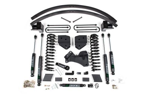 17-19 Ford F-250/F-350 Super Duty 6 Inch Lift Kit 4 Inch Rear Block & AAL Diesel 2 Leaf Main Fox Adventure Shocks Adventure Series Shocks Zone Offroad