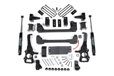 15-20 F-150 6 Inch Lift Kit 4-3/8 Inch Rear Block Nitro Shocks Zone Offroad