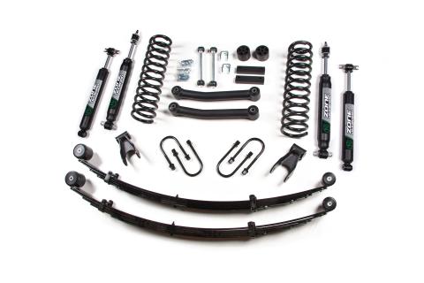 84-01 Jeep Cherokee XJ 4.5 Inch Lift Kit With Rear Springs-Chrysler 8.25 Nitro Shocks Zone Offroad
