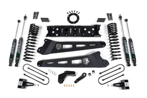 19-24 RAM 3500 6.5 Inch Radius Arm 5 Inch Rear Block Without Overload Diesel 6-Bolt T-Case Fox Adventure Shocks Zone Offroad