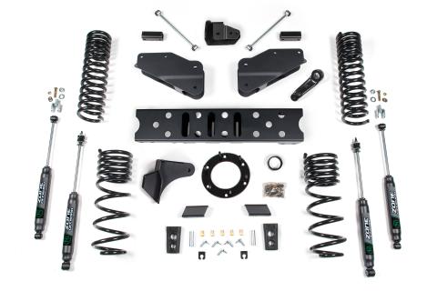 19-24 RAM 2500 6.5 Inch Radius Arm Bracket 4.5 Inch Rear Coils Diesel 6-Bolt T-Case Nitro Shocks Zone Offroad