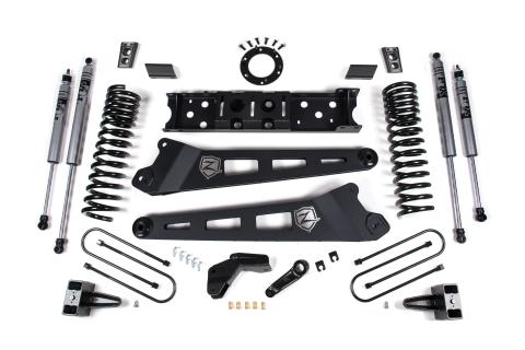 25-26 Ram 3500 (Gas) 4 Inch Radius Arm Suspension Lift Kit, 2 Inch Rear Lift, Block W/ Overload - Fox 2.0 Adventure Series Shocks Zone Offroad