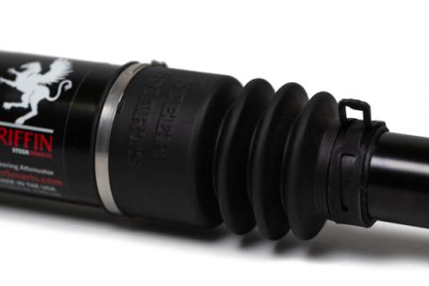 Jeep Steering Attenuator Upgrade for XD Drag Links Griffin XD For 07-24 Wrangler JK/JL, Gladiator Black Bellow Steer Smarts