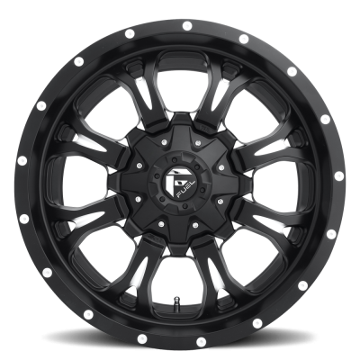 Aluminum Wheels 18X9 Krank D517 5 On 114.3/5 On 127 Matte Black/Milled 78.1 Bore 1 Offset Fuel Off Road Wheels