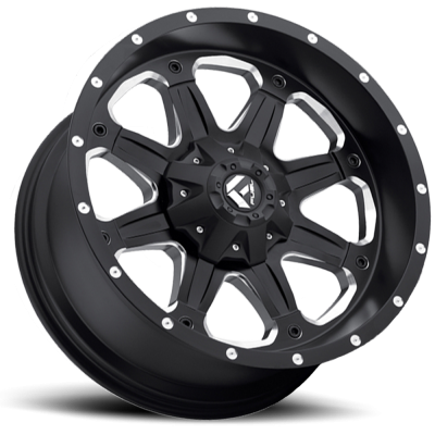 Aluminum Wheels 18X9 Boost D534 5 On 114.3/5 On 127 Black Milled 78.1 Bore 1 Offset Multi Spoke Fuel Off Road Wheels