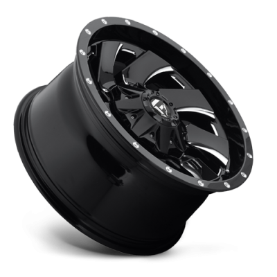 Aluminum Wheels 18X9 Cleaver D574 5 On 114.3/5 On 127 Gloss Black/Milled 78.1 Bore 1 Offset 8 Spoke Fuel Off Road Wheels