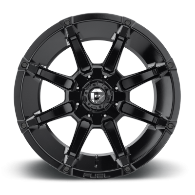 Aluminum Wheels 20X9 Coupler D575 5 On 114.3/5 On 127 Gloss Black 78.1 Bore 1 Offset 8 Spoke Fuel Off Road Wheels