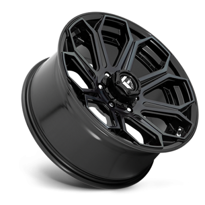 Aluminum Wheels 20X9 Siege D704 5 On 150 Gloss Black Machined Double Dark Tint 110.2 Bore 1 Offset Fuel Off Road Wheels