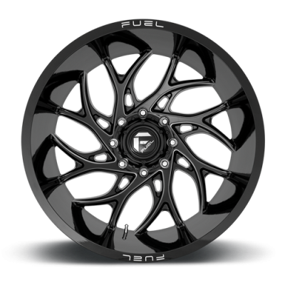 Aluminum Wheels 24X11 Runner D741 8 On 165.1 Gloss Black Milled 125.2 Bore 0 Offset Fuel Off Road Wheels