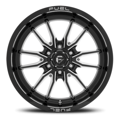 Aluminum Wheels 18X9 Clash 6 D761 6 On 120 Gloss Black Milled 67.06 Bore 1 Offset Multi Spoke Fuel Off Road Wheels