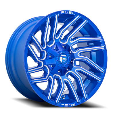 Aluminum Wheels 22X10 Typhoon D774 6 On 135/6 On 139.7 Anodized Blue MIlled 106.1 Bore -18 Offset Fuel Off Road Wheels