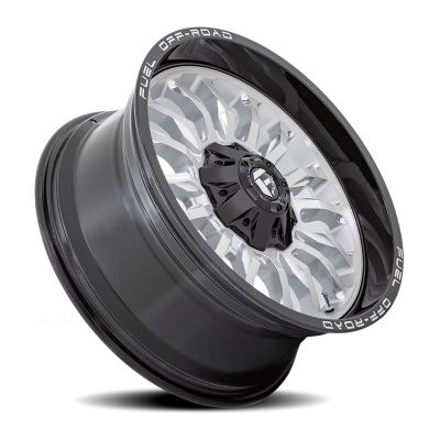 Aluminum Wheels 22X10 Arc D798 6 On 135/6 On 139.7 Silver/Brushed Face-Milled Black Lip 106.1 Bore -18 Offset Fuel Off Road Wheels