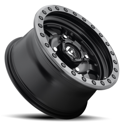 Aluminum Wheels 14X7 Anza UTV D917 4 On 136 Matte Black Beadlock 110.2 Bore 13 Offset 5 Spoke Fuel Off Road Wheels