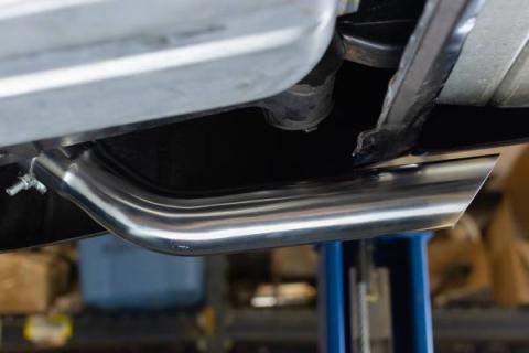 Exhaust Tail Pipe Tip Set 67-81 F-Body 2.5 in Long Hockey Stick Clamp On Hardware Not Incl Polished 304 Stainless Steel Pair Pypes Exhaust