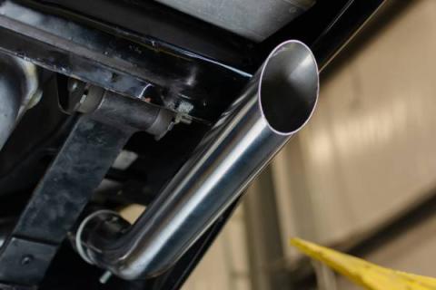 Exhaust Tail Pipe Tip Set 67-81 F-Body 2.5 in Long Hockey Stick Clamp On Hardware Not Incl Polished 304 Stainless Steel Pair Pypes Exhaust