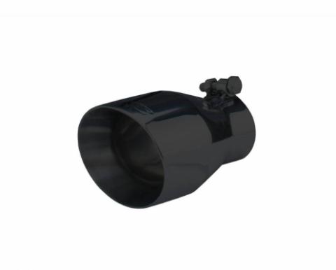 Exhaust Tail Pipe Tip 10-13 Carmaro V6 2.5 in In/4 in Out Black Double Wall Tip Bolt On Hardware Not Incl Black Finish 304 Stainless Steel Pypes Exhaust