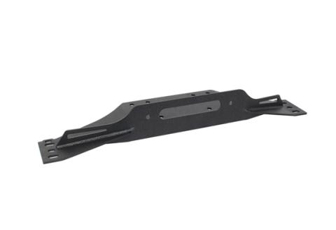 Jeep TJ Winch Plate Steel 97-06 Wrangler TJ Black Textured Powdercoat Piranha Series Fishbone Offroad