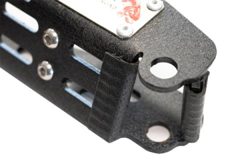 Jeep Foot Peg Set For 07-Up Wrangler/Gladiator Steel Black Fishbone