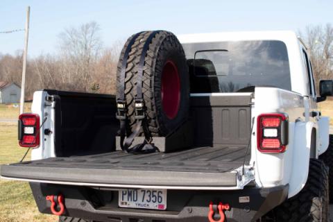 Bed Mounted Spare Tire Mount Fishbone Offroad