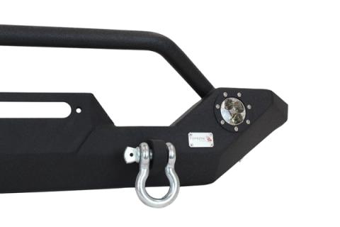 Jeep TJ/YJ Front Bumper W/LED's 87-06 Wrangler TJ/YJ Steel Black Textured Powercoat Fishbone Offroad